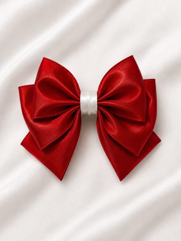 Ruby Rush triple layer satin bow