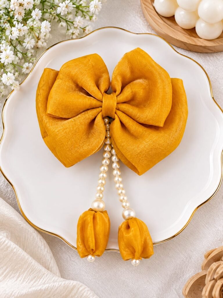 SHINY yellow with pearls